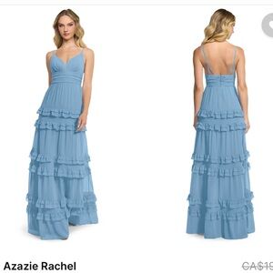 Azazie Steel Blue Rachel Bridesmaid Dress